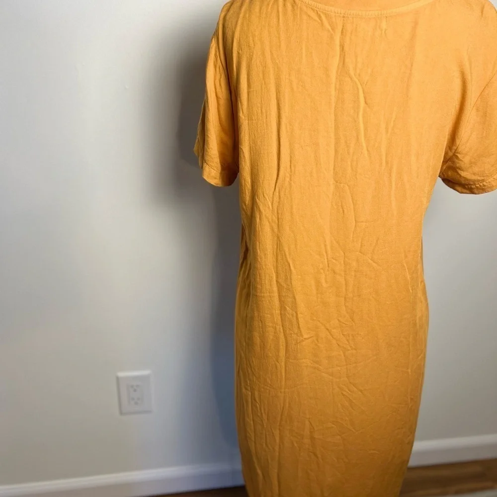 Anthropologie women’s mustard t-shirt dress cloth & stone large